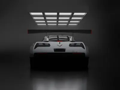 Corvette C8 3D Model High Poly Textured Blender Ready FBX OBJ 3D model