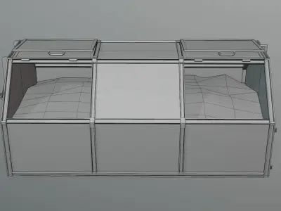 BigTrashCan-LowPoly dktr bin Free low-poly 3D model