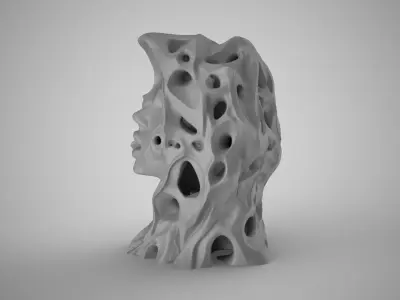 Abstract Woman Face 3D print model