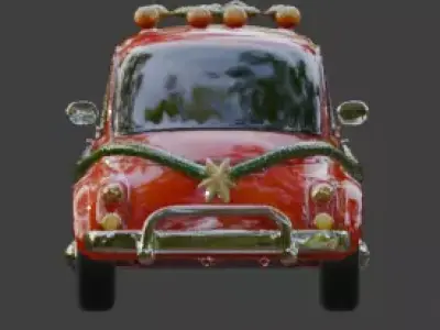 Stylized Christmas Car 3D Model Low-poly 3D model