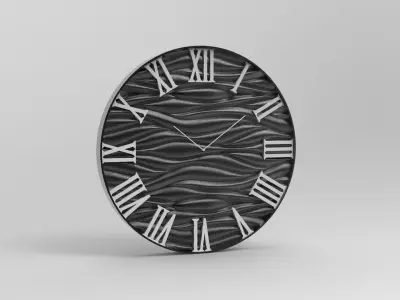 60 cm wall clock wave model 3D print model