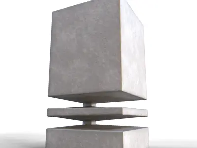 Stone Modern Vase  Low-poly 3D model
