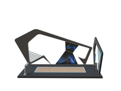 Futuristic Car Podium Sci-Fi Display Stage 3D Model Low-poly 3D model