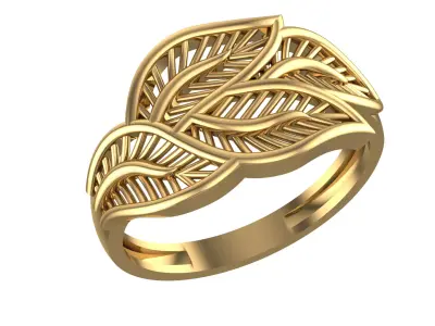 Leaf Ring 3D print model