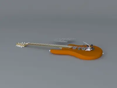 Ernie Ball MUSICMAN Silhouette guitar Free 3D model