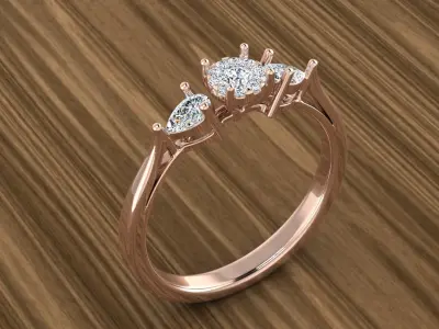 Diamond Jewelry Ring 3D print model