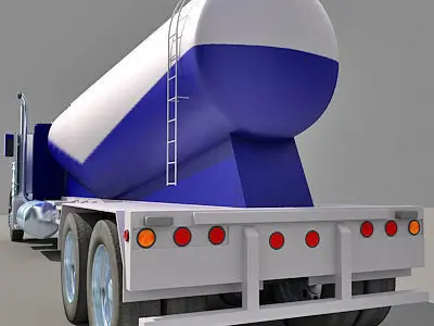 Blue Freightliner Truck 3D model