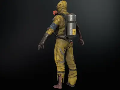 UrbanZombie4 for pack Low-poly 3D model