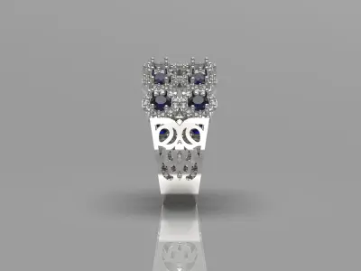 woman luxury diamond ring jr00023 3D print model
