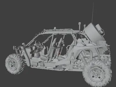 utv car 1 Low-poly 3D model