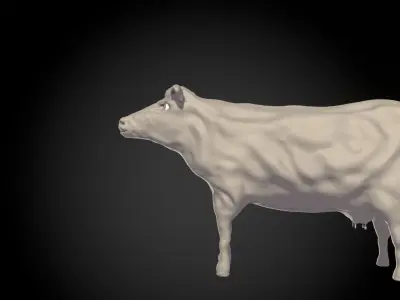 cartoon cow animal 3D model