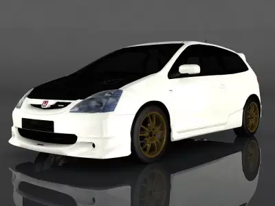 Honda Civic Low-poly 3D model