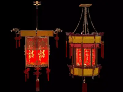 Chinese palace lantern   3D model