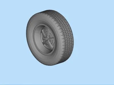 STL printable CLASSIC WHEELS Tire and Rim 3D print model