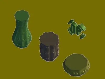 Classic Vase Style model heart tiles style Free 3D print model