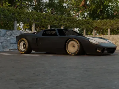 Automotive Render Scene 3D Blender File Textured 3D model