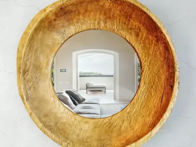 Old Javanese Teak Mirror 3D model