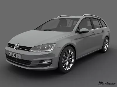 Volkswagen Golf Variant 2014 3D model