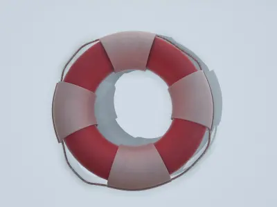 Lifebuoy Ring Low-poly 3D model