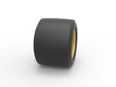 Wheel from Asphalt Modified stock car Version 2 Scale 1 to 25 3D print model