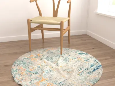 Round Rug Set 182 3D model