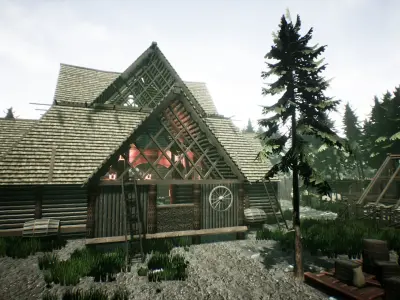 Viking Household Unreal Engine UE4 Low-poly 3D model