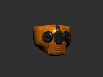 helmet high poly sculpt 3d printable ver 7 3D model 3D model 12