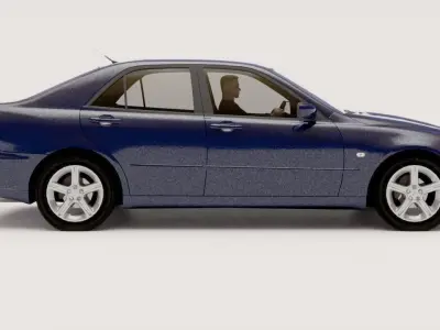 Lexus IS200 Low-poly 3D model