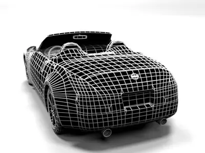 NISSAN 350Z CABRIO LOWPOLY Low-poly 3D model