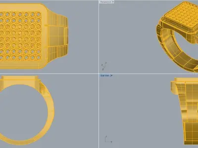 Man ring 3D printable for gold and silver 3D print model