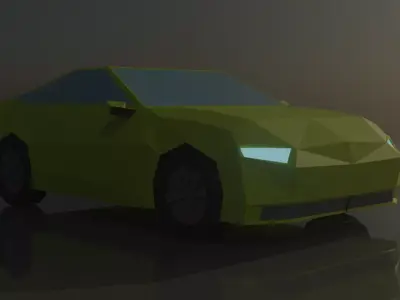 Low Poly Car Low-poly 3D model