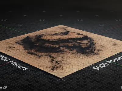 Desert Plateau Medium version 5 3D model