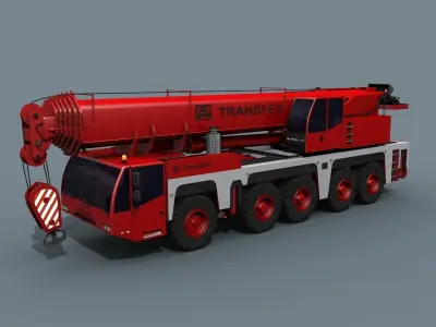  Your Wheeled Crane - 200 t 3d animated crane model 3D model