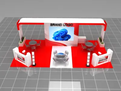Company Exhibition Stand 01 3D model