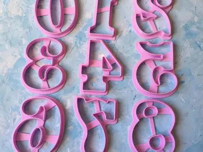 Set of numbers Cookie Cutter  3D print model