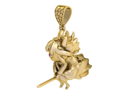 WITCH GHOST PENDANT 3D PRINTABLE MODEL  3D print model