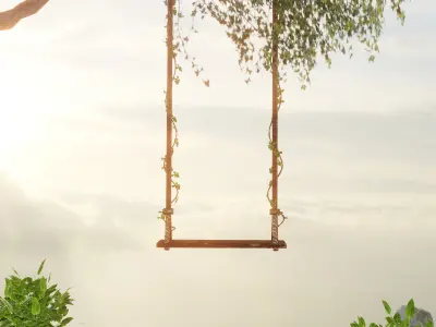 Tree Swing Blender Scene Free 3D model