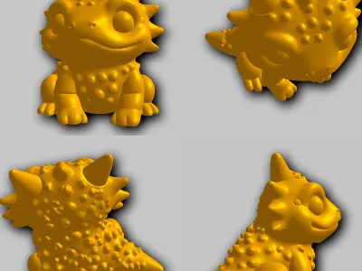 Horned Toad - Kawaii Animals Collection 3D print model