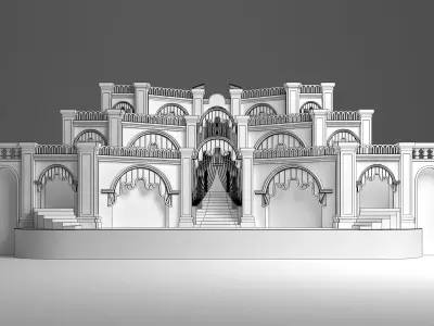Indian Wedding Stage 3D model