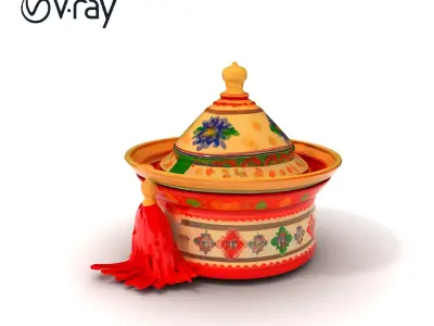 Traditional Decorative Hat Model Pack Low-poly 3D model