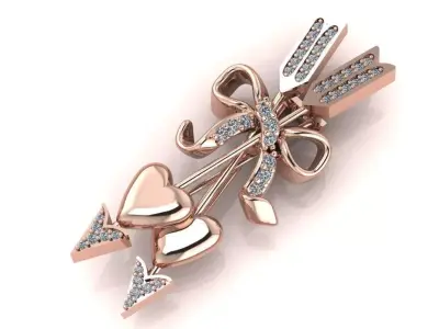 Heartbound Nexus Brooch-Pendant Convertible - for Valentine 3D print model