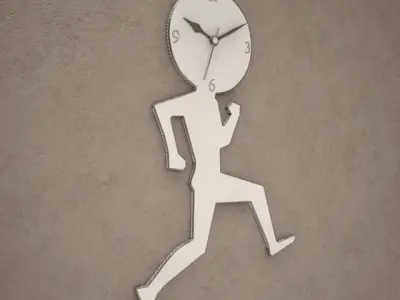 Walking Man Wall Clock 06 3D model