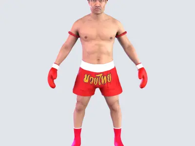 Thai Boxer B 3D model
