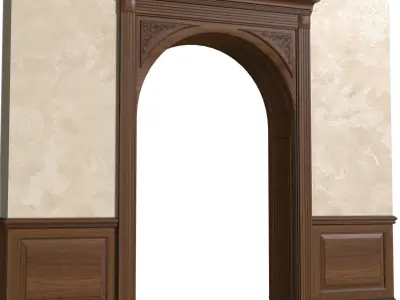 Arched doorway Interior Arched Opening Door Portal 3D model