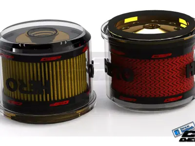 PINKI Oil filterdesigned by HERO Free 3D model