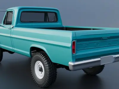 Pickup Truck F250 1969 3D print model