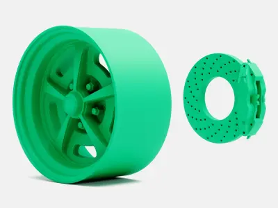 15x8 Magnum 500 Wheel and Brake 3D print model