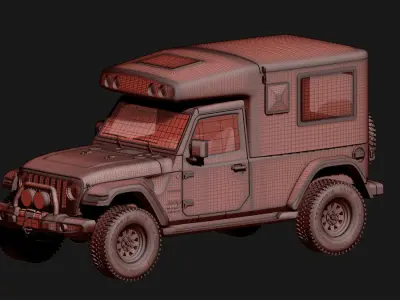 Jeep Wrangler Unlimited Camper 3D model
