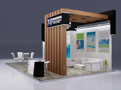  Booth Exhibition Stand a646  3D model