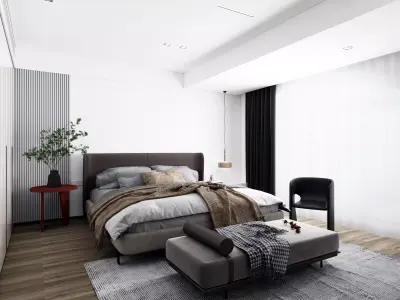 Home decoration bedroom villa Modern 3D model